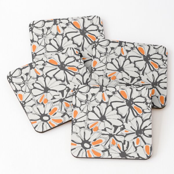 Item preview, Bold Sketch Daisy Floral Pattern designed and sold by Mindful Wall Art Studio.