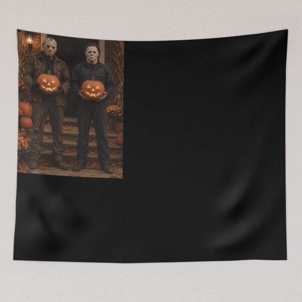 Item preview, Michael Myers Tshirts Jason Voorhees Holding Pumpkin Halloween designed and sold by griffithrbb35.