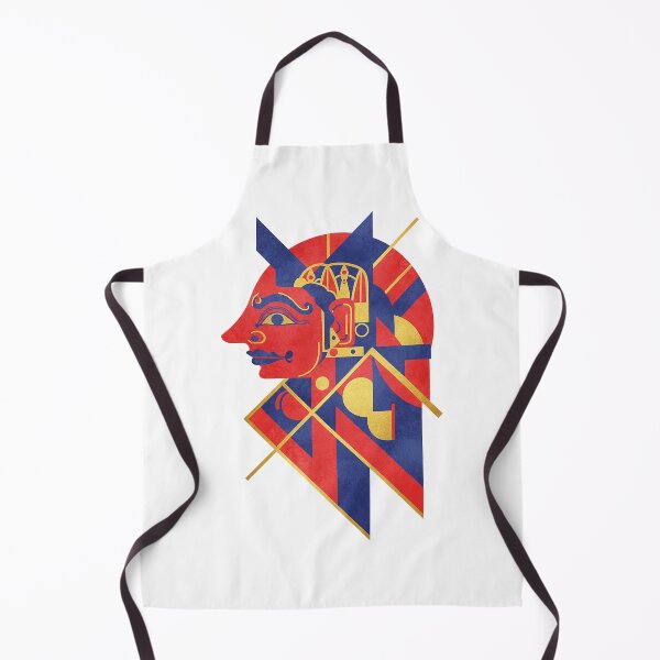 Item preview, Abstract Cubist Profile – Geometric Red Blue Gold Modern Art designed and sold by cannsuh.