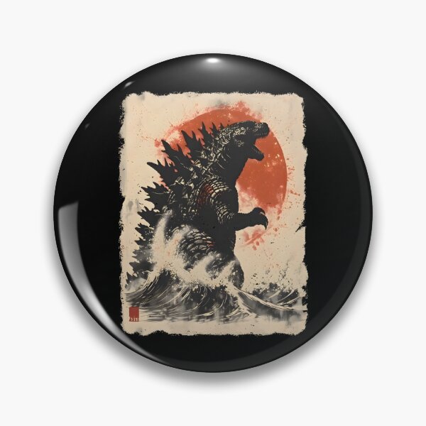 Item preview, Gojira Minus Zero Retro Monsters Vintage Great Wave Fan Art designed and sold by BryantDylanLove.