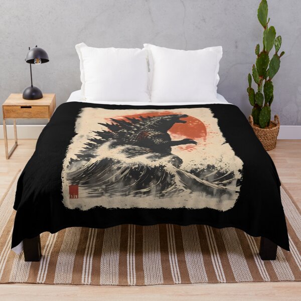 Item preview, Gojira Minus Zero Retro Monsters Vintage Great Wave Fan Art designed and sold by BryantDylanLove.