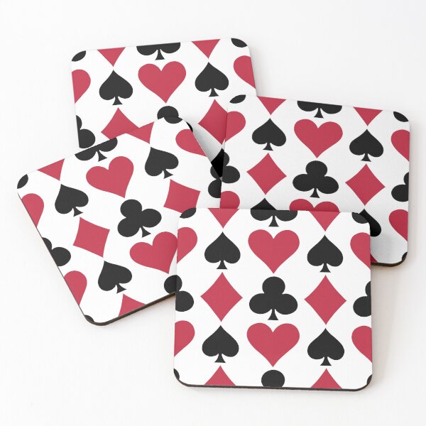 Item preview, Large Card suits - Playing Card Suits Pattern Red Black Hearts Spades Diamonds designed and sold by DColourMuse.
