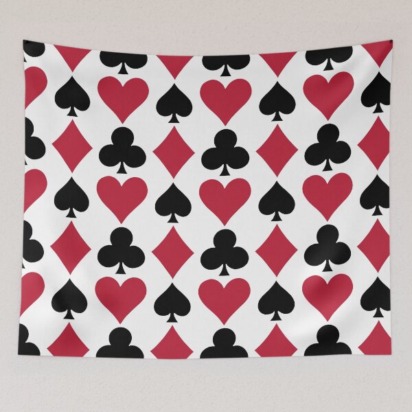 Item preview, Large Card suits - Playing Card Suits Pattern Red Black Hearts Spades Diamonds designed and sold by DColourMuse.