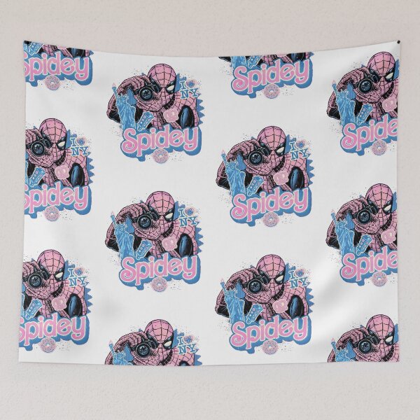 Item preview, Pink Web Superhero Photographer New York Street Food Pop Art designed and sold by EmmaSchaffer1.