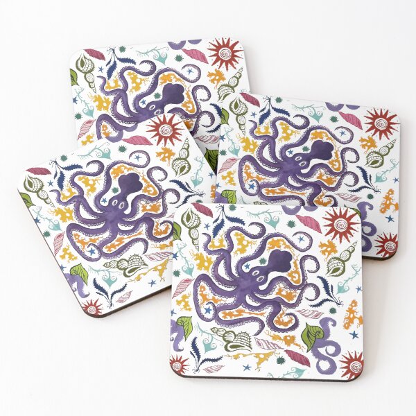 Item preview, Colourfull Minoan Octopus designed and sold by beantownie.