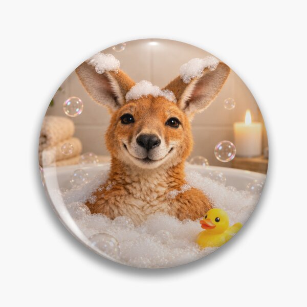 Item preview, Red Kangaroo Bathtub Bubble Bliss designed and sold by Sillytoe.