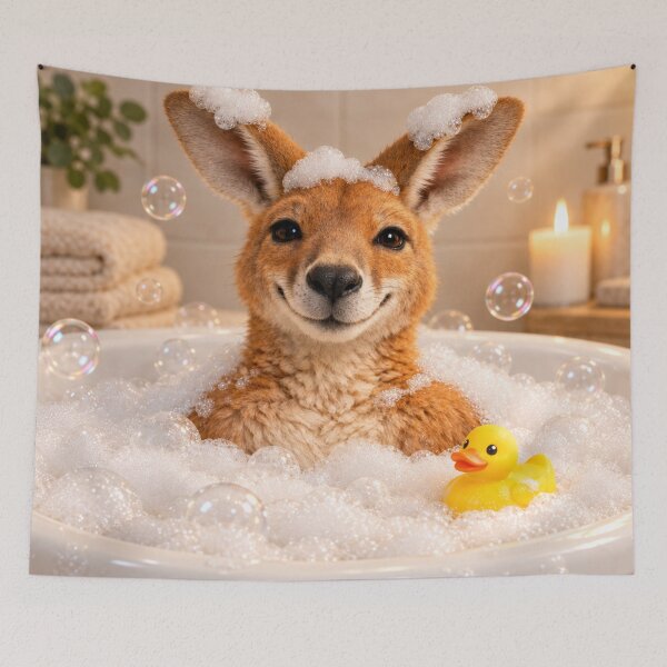 Item preview, Red Kangaroo Bathtub Bubble Bliss designed and sold by Sillytoe.