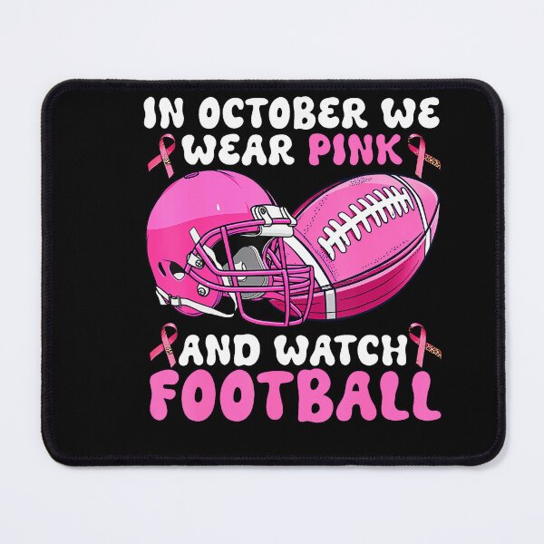 Item preview, October We Wear Pink Football Breast Cancer Awareness designed and sold by stershopepie.