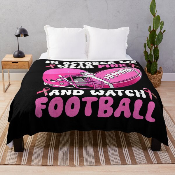 Item preview, October We Wear Pink Football Breast Cancer Awareness designed and sold by stershopepie.