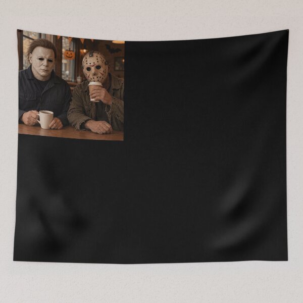 Item preview, Michael Myers Tshirts Jason Voorhees Drinking Together Horror designed and sold by griffithrbb35.