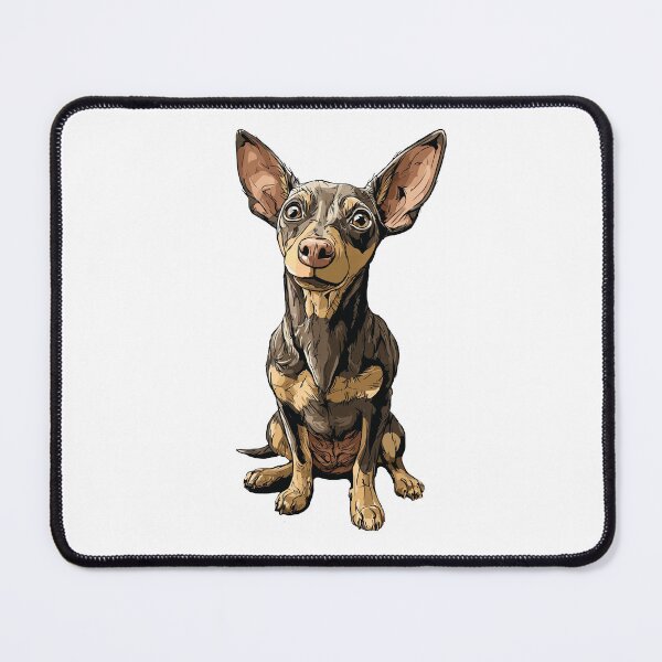 Item preview, Chocolate and Tan Miniature Pinscher Dog Illustration designed and sold by whyitsme.