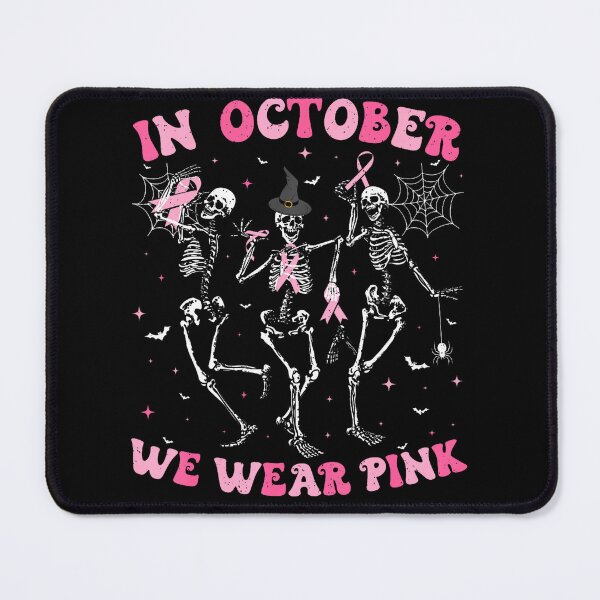 Item preview, October We Wear Pink Halloween Breast Cancer Skeleton designed and sold by HayleePacoch.