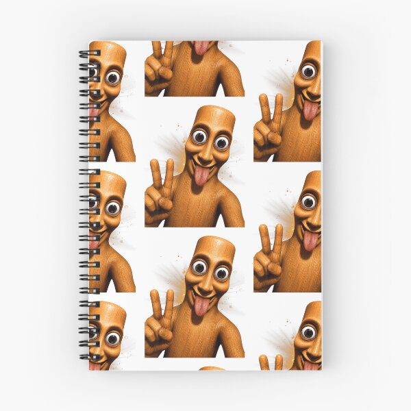 Item preview, Funny Wooden Man Peace Sign 3D Cartoon Tongue Out Selfie Art designed and sold by gamoreRony.