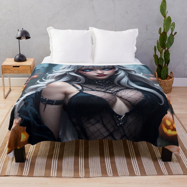 Item preview, Hot Halloween Anime Babe Goth Mommy Waifu Woman designed and sold by Your New Fixation.