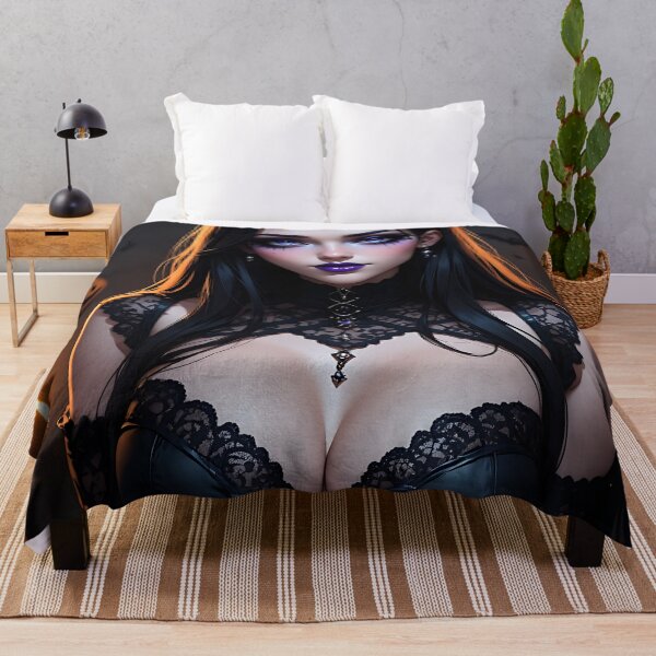 Item preview, Hot Halloween Anime Babe Goth Mommy Waifu Woman designed and sold by Your New Fixation.