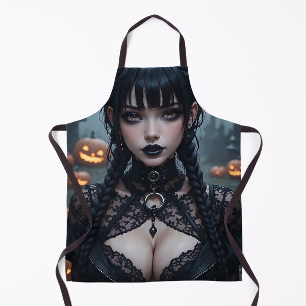 Item preview, Hot Halloween Anime Babe Goth Mommy Waifu Woman designed and sold by Your New Fixation.