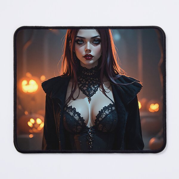 Item preview, Hot Halloween Anime Babe Goth Mommy Waifu Woman designed and sold by Your New Fixation.