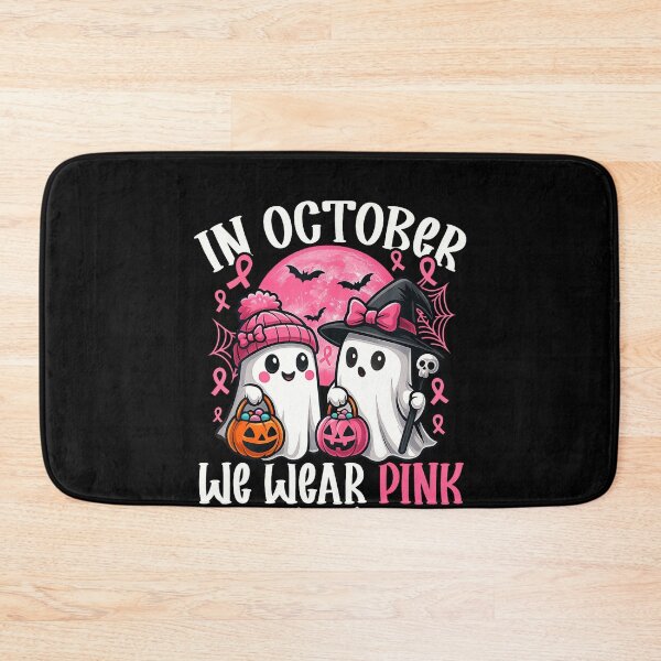 Item preview, October We Wear Pink Ghost Witch Awareness designed and sold by LouisaOReilly.