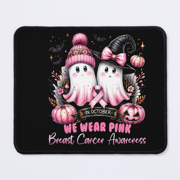 Item preview, October We Wear Pink Ghost Witch Awareness designed and sold by stershopepie.