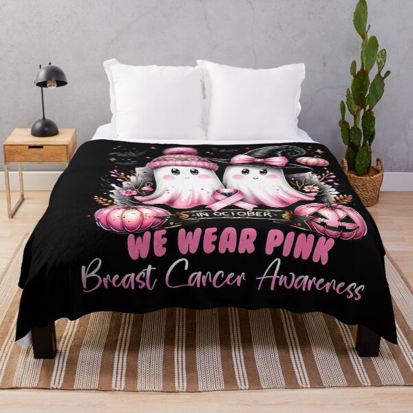 Item preview, October We Wear Pink Ghost Witch Awareness designed and sold by stershopepie.