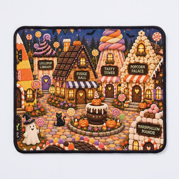 Item preview, Candy Village — Whimsical Halloween Folk Art Sweet Shop Village designed and sold by Novel Works Studio.