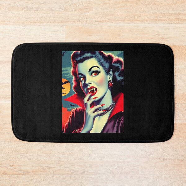 Item preview, Retro Vintage Vampire Lady Red Lips Pop Art designed and sold by MabelMLenn.