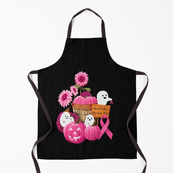 Item preview, October We Wear Pink Ghosts Pumpkins Breast Cancer designed and sold by LouisaOReilly.