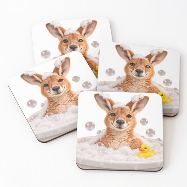 Item preview, Red Kangaroo Bathtub Happy Soak designed and sold by Sillytoe.