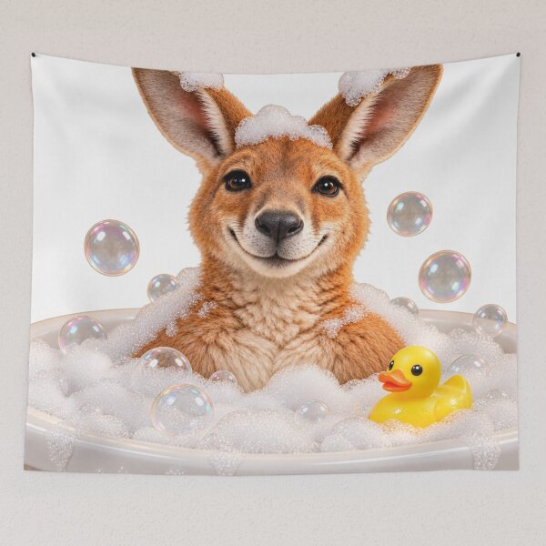 Item preview, Red Kangaroo Bathtub Happy Soak designed and sold by Sillytoe.