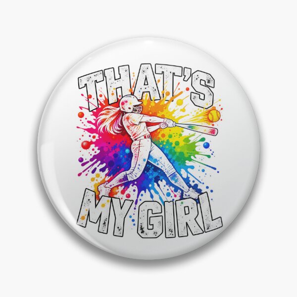 Item preview, Thats My Girl Softball Player Colorful Splatter Batter Sports Art designed and sold by EmmaSchaffer1.