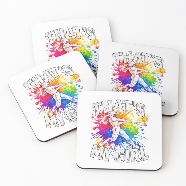 Item preview, Thats My Girl Softball Player Colorful Splatter Batter Sports Art designed and sold by EmmaSchaffer1.