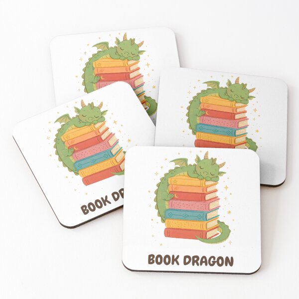Item preview, Sleeping Book Dragon | Cute Fantasy Reader Art designed and sold by The Oakhaven Archive.