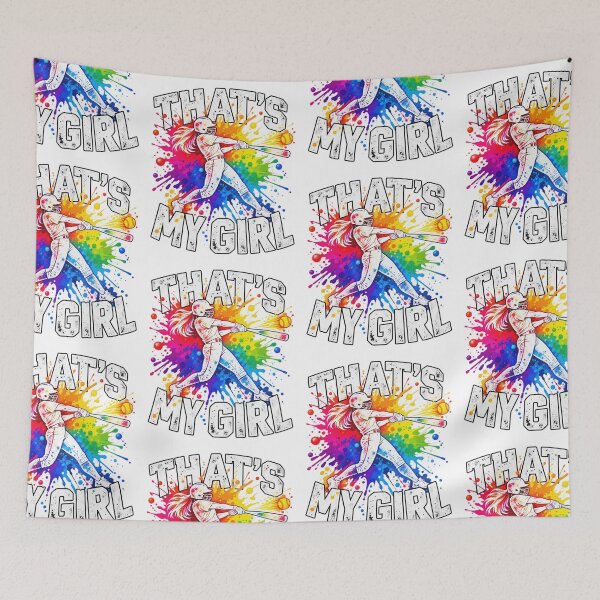 Item preview, Thats My Girl Softball Player Colorful Splatter Batter Sports Art designed and sold by EmmaSchaffer1.