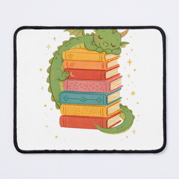 Item preview, Sleeping Book Dragon | Cute Fantasy Reader Art designed and sold by KataangClothing.