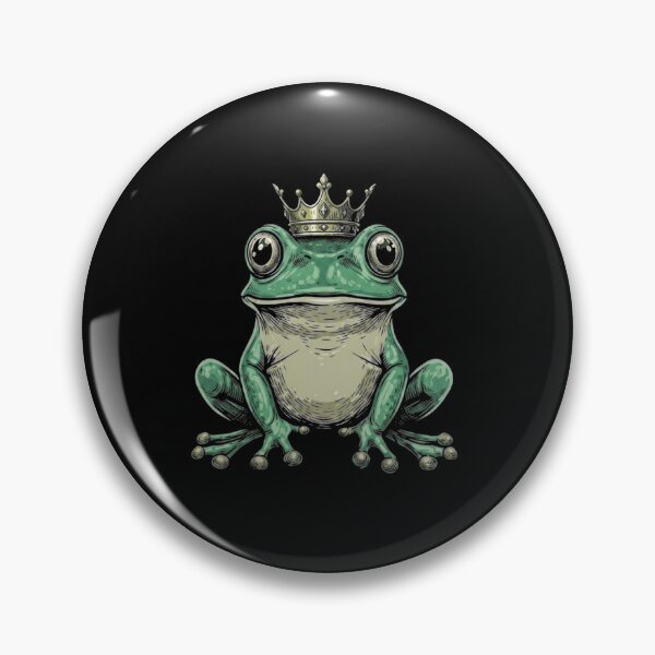 Item preview, Crowned Frog King Regal Amphibian Fantasy Portrait designed and sold by MiALopezArt.