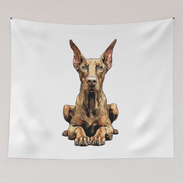 Item preview, Red Doberman Pinscher Dog Illustration designed and sold by whyitsme.