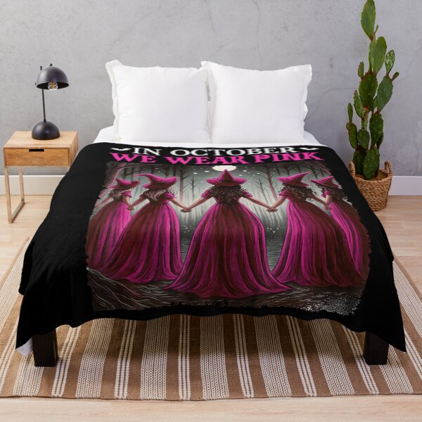 Item preview, October We Wear Pink Witch Halloween Awareness designed and sold by stershopepie.