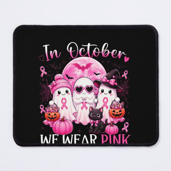 Item preview, October We Wear Pink Ghost Breast Cancer Awareness designed and sold by LouisaOReilly.