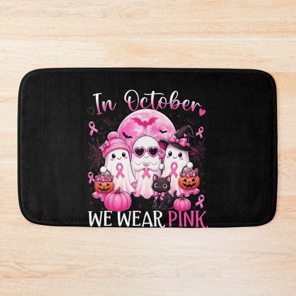 Item preview, October We Wear Pink Ghost Breast Cancer Awareness designed and sold by LouisaOReilly.