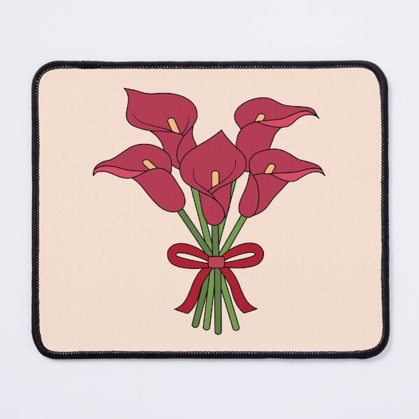 Item preview, Beautiful Red Calla Lily Flower Bouquet Tied with a Ribbon Isolated designed and sold by RS4you.