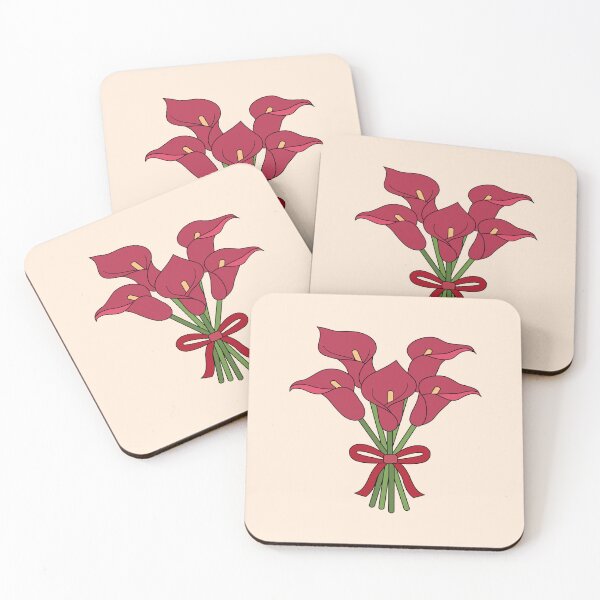 Item preview, Beautiful Red Calla Lily Flower Bouquet Tied with a Ribbon Isolated  designed and sold by RS4you.