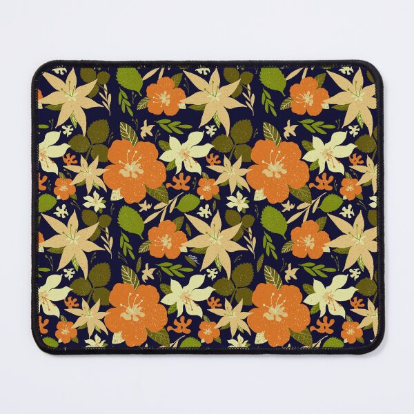 Item preview, Orange Whimsy Florals designed and sold by DoodleMermaid.