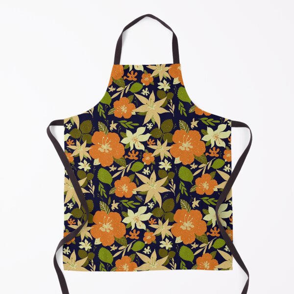 Item preview, Orange Whimsy Florals designed and sold by DoodleMermaid.