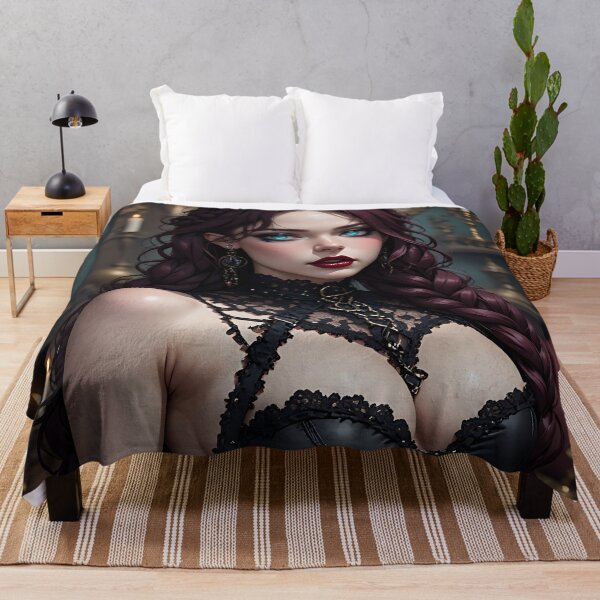 Item preview, Hot Halloween Anime Babe Goth Mommy Waifu Woman designed and sold by Your New Fixation.