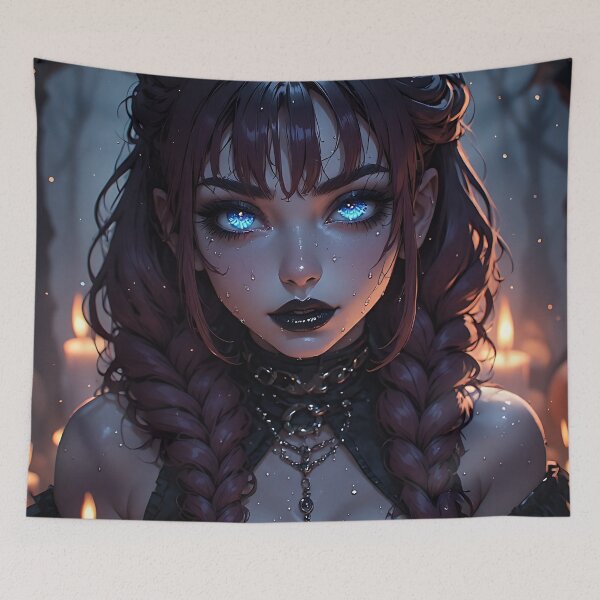 Item preview, Hot Halloween Anime Babe Goth Mommy Waifu Woman designed and sold by Your New Fixation.
