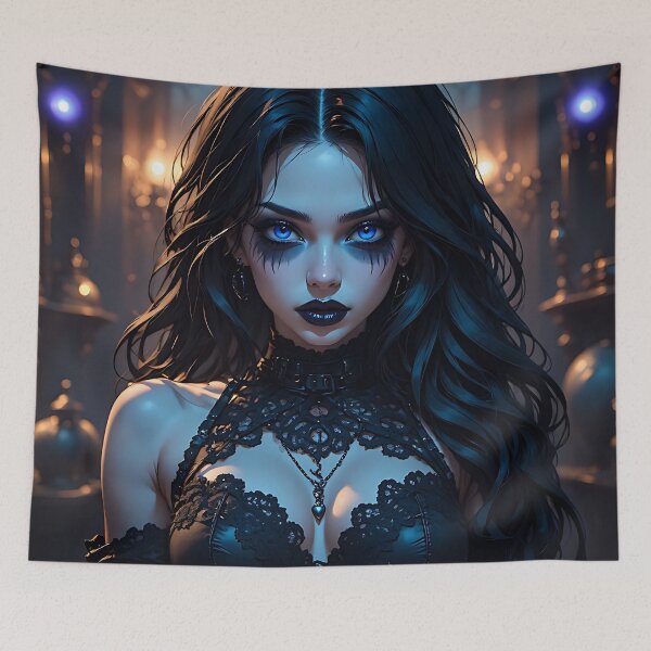 Item preview, Hot Halloween Anime Babe Goth Mommy Waifu Woman designed and sold by Your New Fixation.