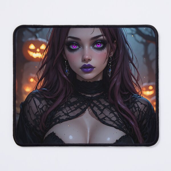 Item preview, Hot Halloween Anime Babe Goth Mommy Waifu Woman designed and sold by Your New Fixation.