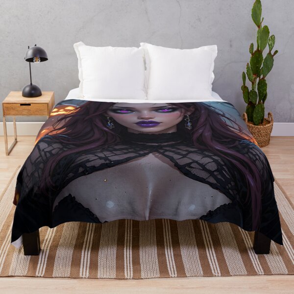 Item preview, Hot Halloween Anime Babe Goth Mommy Waifu Woman designed and sold by Your New Fixation.