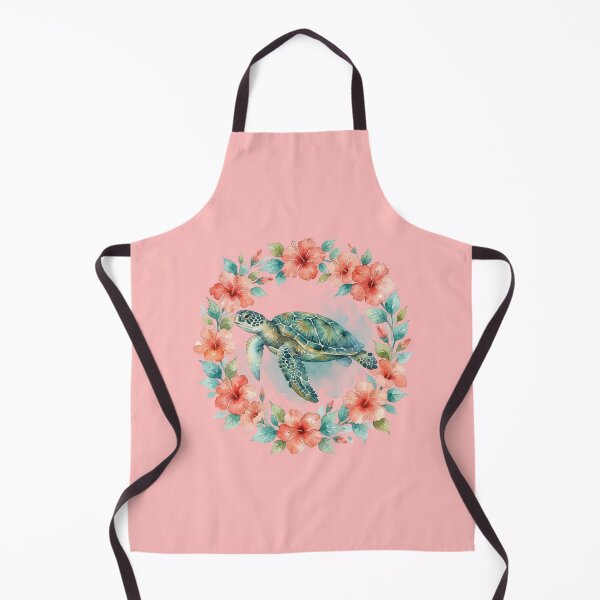 Item preview, Watercolor Tropical Sea Turtle Hibiscus Flower Wreath designed and sold by bvdesignart.