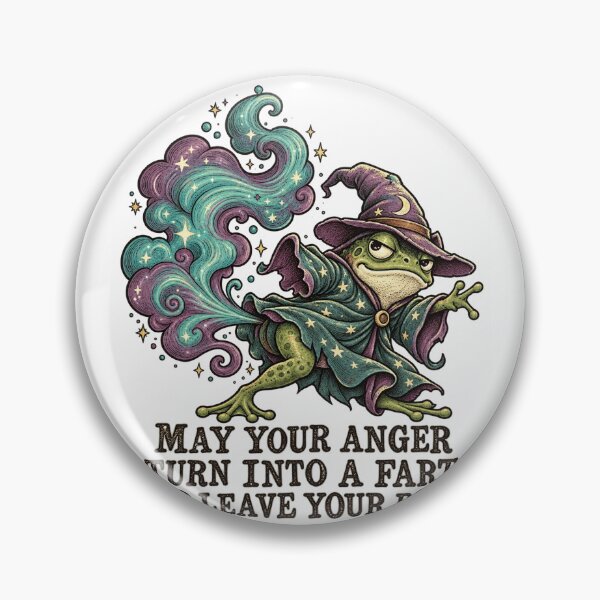 Item preview, May Your Anger Turn Into A Fart Wizard Frog Funny Sarcastic Toad Art designed and sold by KippyMcCall.